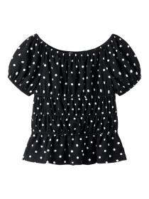 NAME IT Prikket Top Rachel Black Dots 