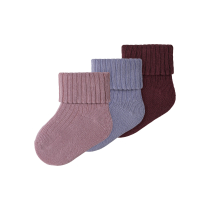 NAME IT 3-Pak Strømpe Nobba Mauve Shadows
