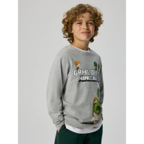 NAME IT Bluse Mar Minecraft Grey Melange