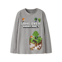 NAME IT Bluse Mar Minecraft Grey Melange