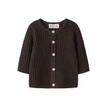 NAME IT Strik Cardigan Olivar Chocolate Plum