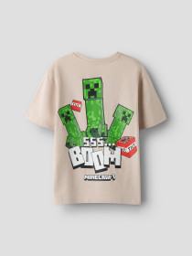 NAME IT T-Shirt Asant Minecraft Chateau Gray