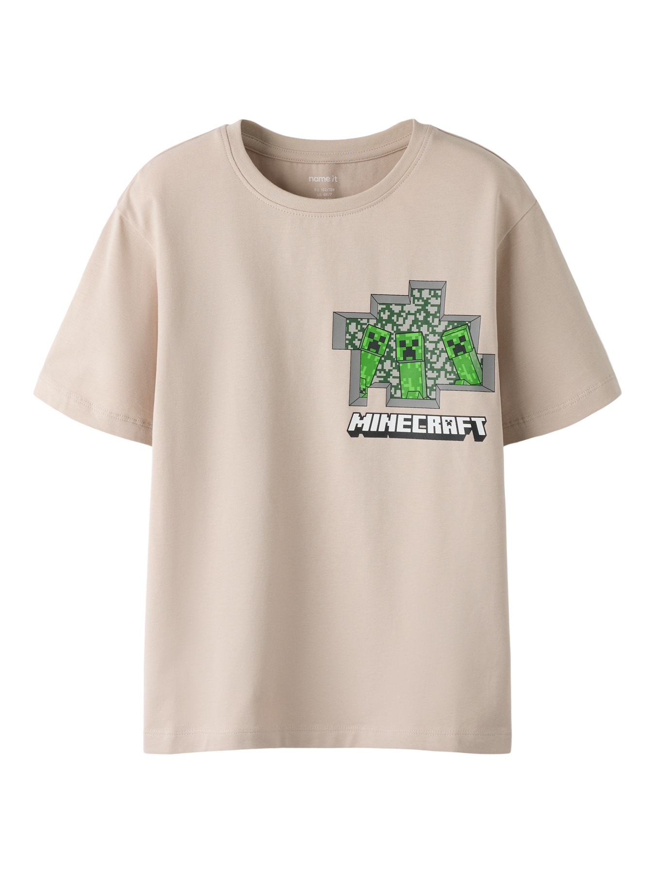 Name It T-shirt Chateau Gray Med Minecraft Print - Str. 7-8y 122/128cm
