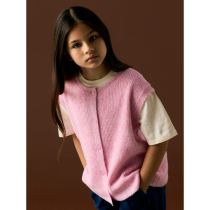 NAME IT Strik Vest Oanja Begonia Pink