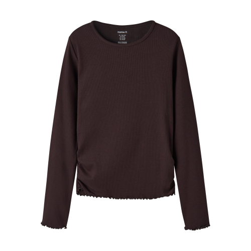 Name It Bluse - Rib - NkfVemia - Chocolate Plum