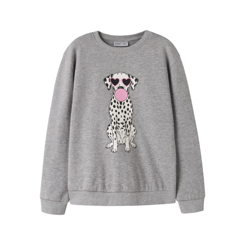 Name It Sweatshirt - NkfVasacha - Grey Melange/Bubble Dog