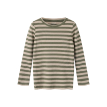 NAME IT Bluse Banio Dusty Olive Pure Cashmere