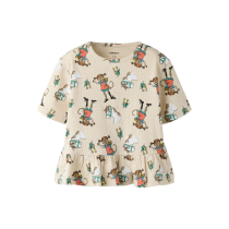NAME IT T-shirt Mara Pippi Peyote Melange