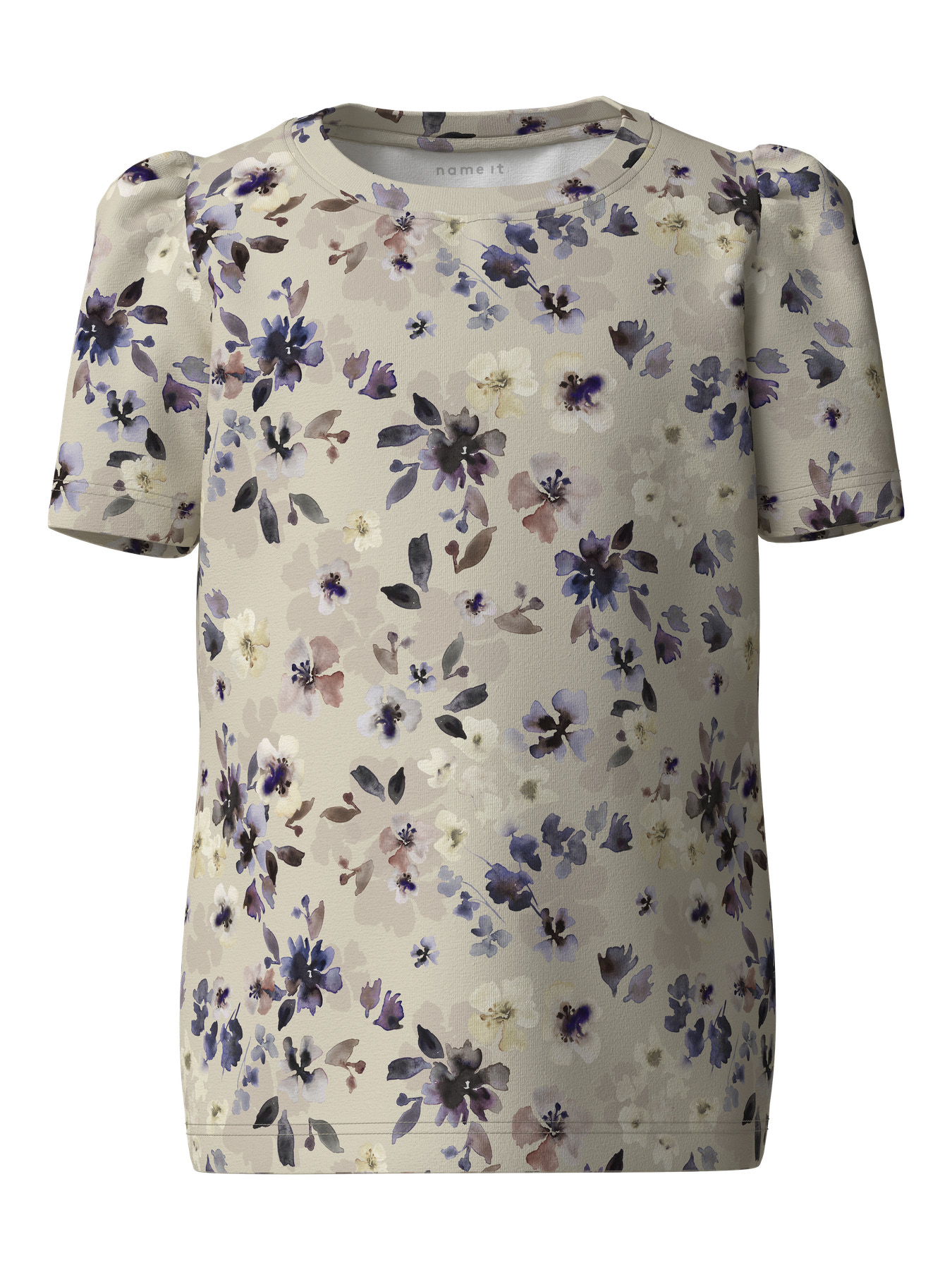 Name it T-shirt - NmfFlora - Almond Milk