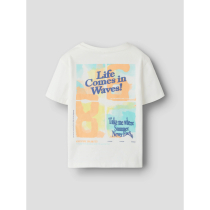NAME IT T-shirt Fukkan Cloud Dancer Life Comes In Waves