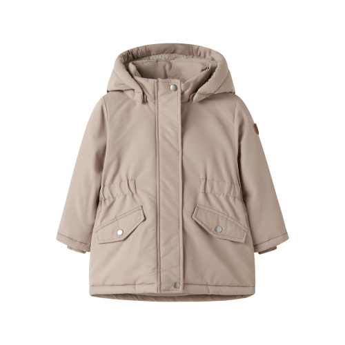 NAME IT Vinterjakke Marlow Parka Silver Mink
