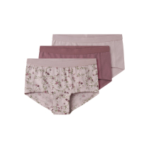 NAME IT 3-Pak Hipster Violet Flower 