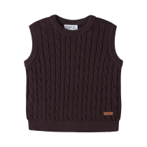 NAME IT Strik Vest Raffat Chocolate Plum
