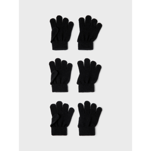 Name It Handsker - 3-pak - NmnMagic - Strik - Black