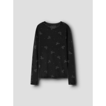 NAME IT Mesh Bluse Restin Black Bow