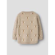 LIL ATELIER Striktrøje Lamoe Oxford Tan Bee