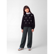 NAME IT Striktrøje Ogusse Black Hearts In Birch