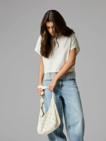 LMTD Twill Dot Taske Hyed Antique White Black