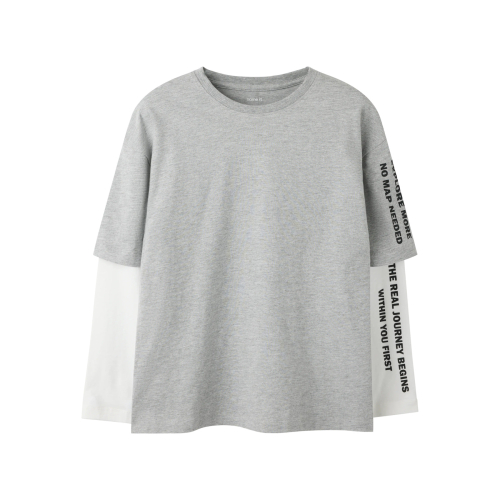 Name It Bluse - NkmLauge - Grey Melange