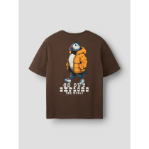 NAME IT T-shirt Logan Chocolate Brown