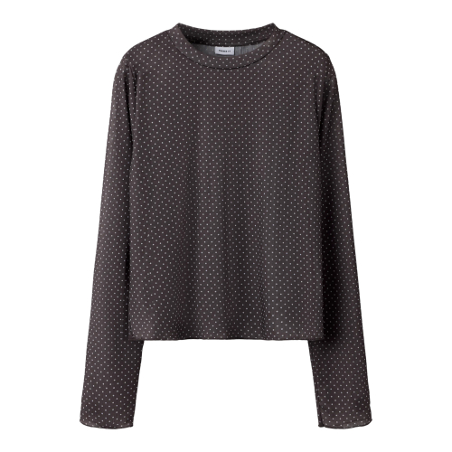 NAME IT Mesh Bluse Likka Chocolate Brown