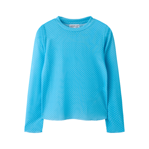 NAME IT Mesh Bluse Likka Milky Blue