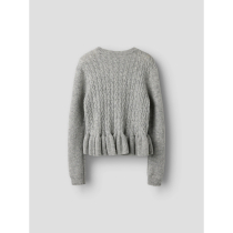 NAME IT Striktrøje Linda Grey Melange