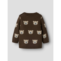 NAME IT Striktrøje Neil Chocolate Brown