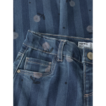 NAME IT Barrel Jeans Bella Medium Blue Denim Flowers