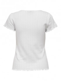 ONLY Hulmønster T-shirt Carlotta White