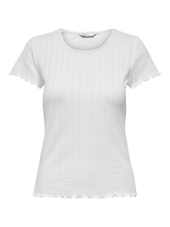 ONLY Hulmønster T-shirt Carlotta White