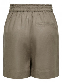 Only High Waist Hør Shorts Tokyo Brindle