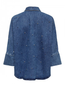 ONLY Denim Skjorte Rhinestone Grace Medium Blue Denim