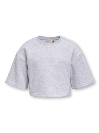 ONLY KIDS Kort Sweat T-shirt Fave Light Grey Melange