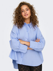 ONLY Oversize Oxford Skjorte Lina Hydrangea