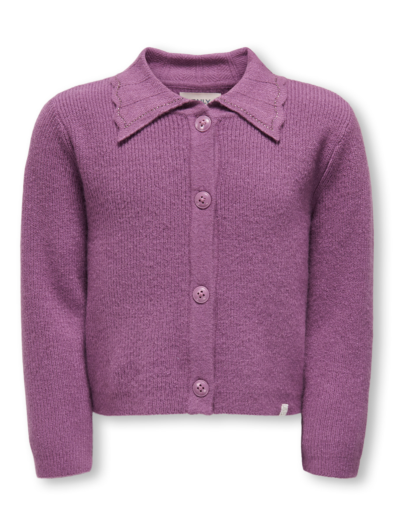 ONLY KIDS Krave Cardigan Kayakatia Argyle Purple Pearls