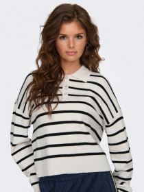 ONLY Strik Poloshirt Lucy Black And White