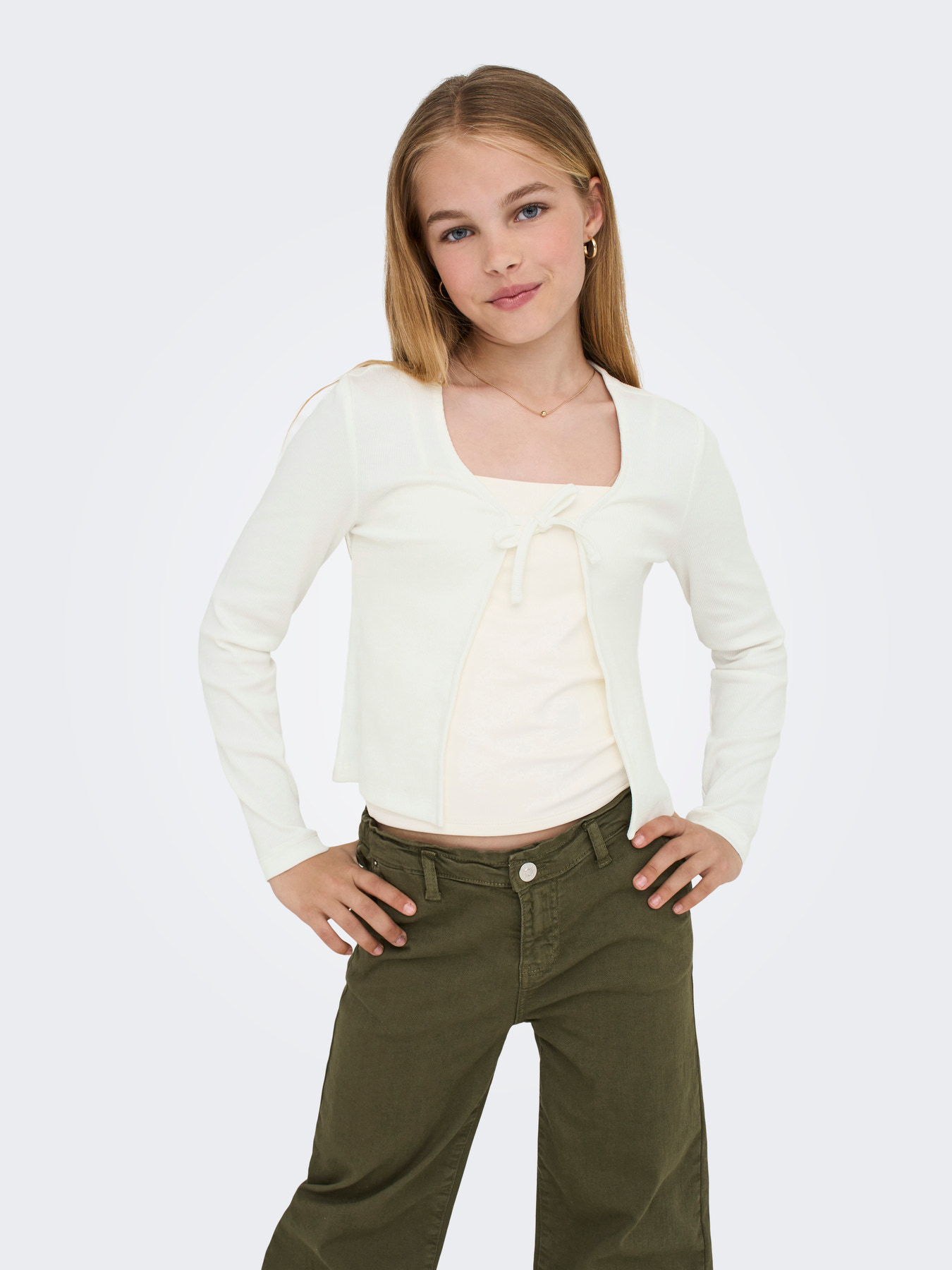 ONLY KIDS Binde Cardigan Nessa Cloud Dancer
