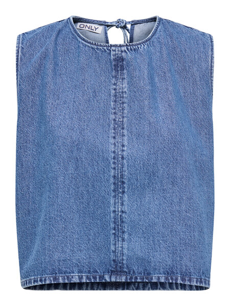 Only Denim Top Vigga Medium Blue Denim billede