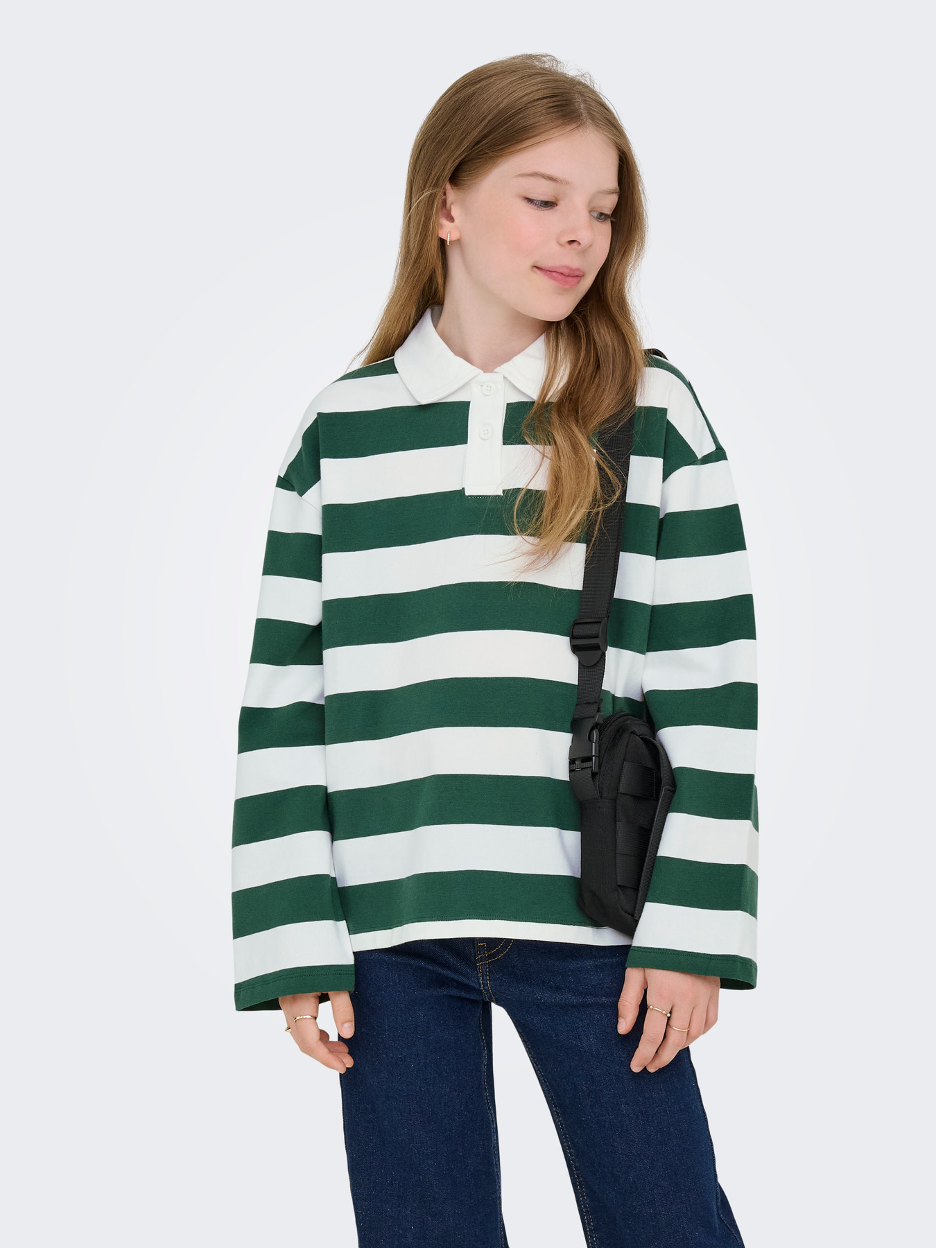 ONLY KIDS Poloshirt Ruby Pineneedle Cloud Dancer billede
