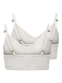 ONLY KIDS Koglola 2-pack Padded Top Acc - Cloud Dancer 2-pack Cloud Dancer