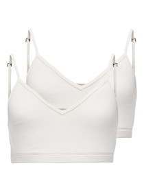 ONLY KIDS 2-Pak Vatteret BH Top Cloud Dancer