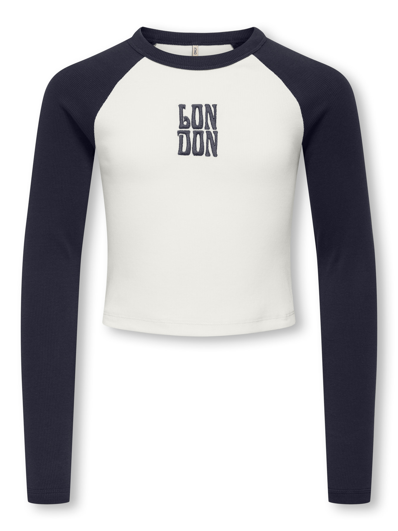 ONLY KIDS Kontrast Bluse Bina Night Sky London Cloud Dancer