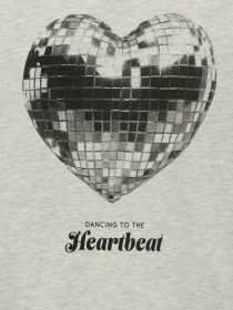 ONLY KIDS Loose Hoodie Marita Light Grey Melange Heart