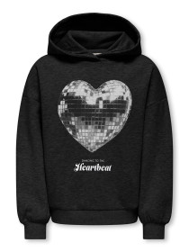 ONLY KIDS Loose Hoodie Marita Black Heart