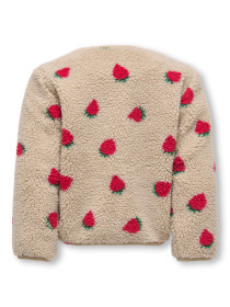 ONLY KIDS Teddy Jakke Hoky Silver Mink Strawberry