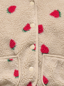 ONLY KIDS Teddy Jakke Hoky Silver Mink Strawberry