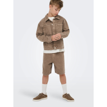 ONLY & SONS Denim Shorts Fade Loose Brown Denim