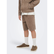 ONLY & SONS Denim Shorts Fade Loose Brown Denim