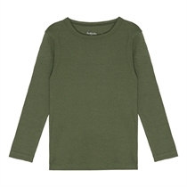 BIRKHOLM Rib Bluse Army Grøn